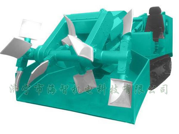 為了提高裝載效率，在取料方面通過滾耙式旋轉連續(xù)取料的方式